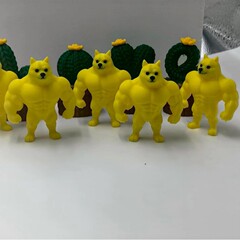 3d打印玩具创意肌肉小狗雕像工艺品土狗猛男桌面摆件