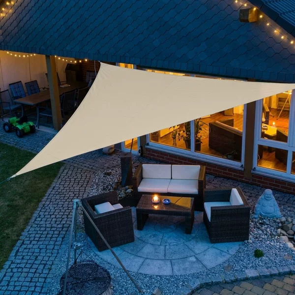Outdoor sun protection courtyard garden triangular rainproof awning pool canopy sunshade 420D Oxford cloth thickened canvas