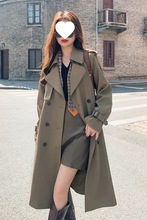 法式风衣外套女2025新款春秋收腰垂感洋气中长款感风衣女直销一件
