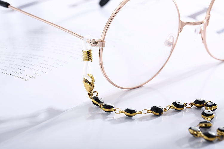 19g Weight Glasses Chain Classification 304 Stainless Steel Material Adults Gender European And American Fashion Stainless Steel Color Chain Lanyard Devil Eye Glasses Chain Wholesale 5