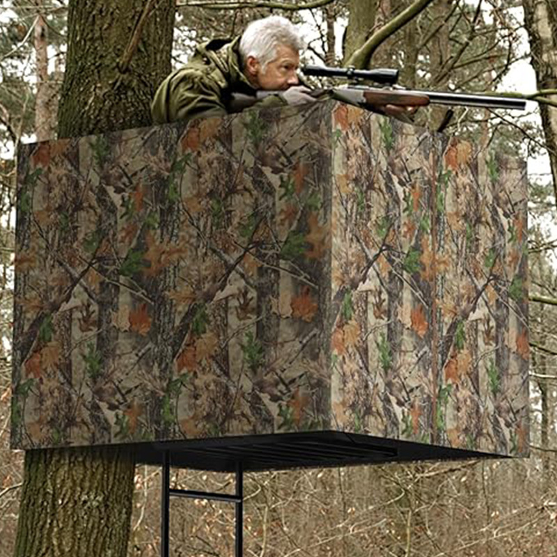 Outdoor mesh fence self-adjusting hunting hunting camouflage fence cross-border US spring hunting season