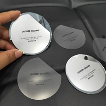 pet磨砂印刷貼膜 化妝玻璃鏡片氣墊粉餅盒鏡子保護膜帶拉手可印字