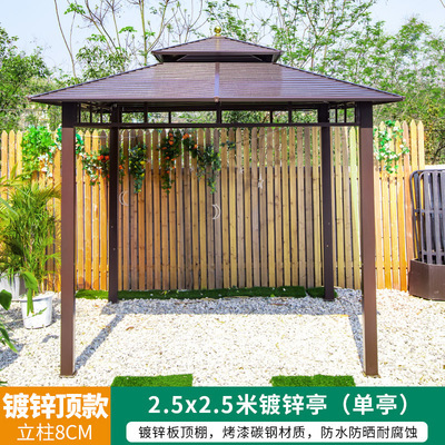 Pabellón al aire libre Villa patio hierro jardín toldo al aire libre nuevo estilo chino techo ocio granja pabellón