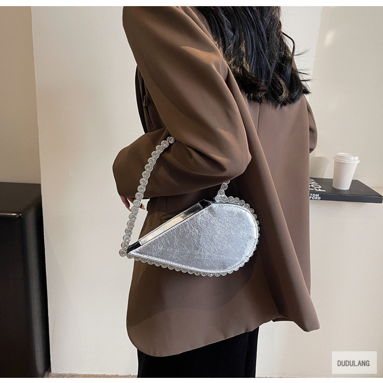 468g Weight Diamond Fashion Element Zipper Closure Type Top Handle Strap Type Handbag Bags Type Banquet Occasion PU Material Heart Shape Pattern All Seasons Season Women's Gender Elegant Style Heart-shaped Shape PU Heart Shape Diamond Heart-shaped Evening Bags 10