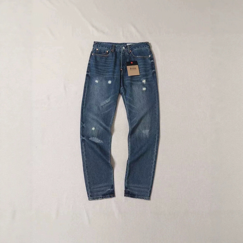Evisu 2025 Autumn New Men's Seagull Embroidery Jeans Aawy