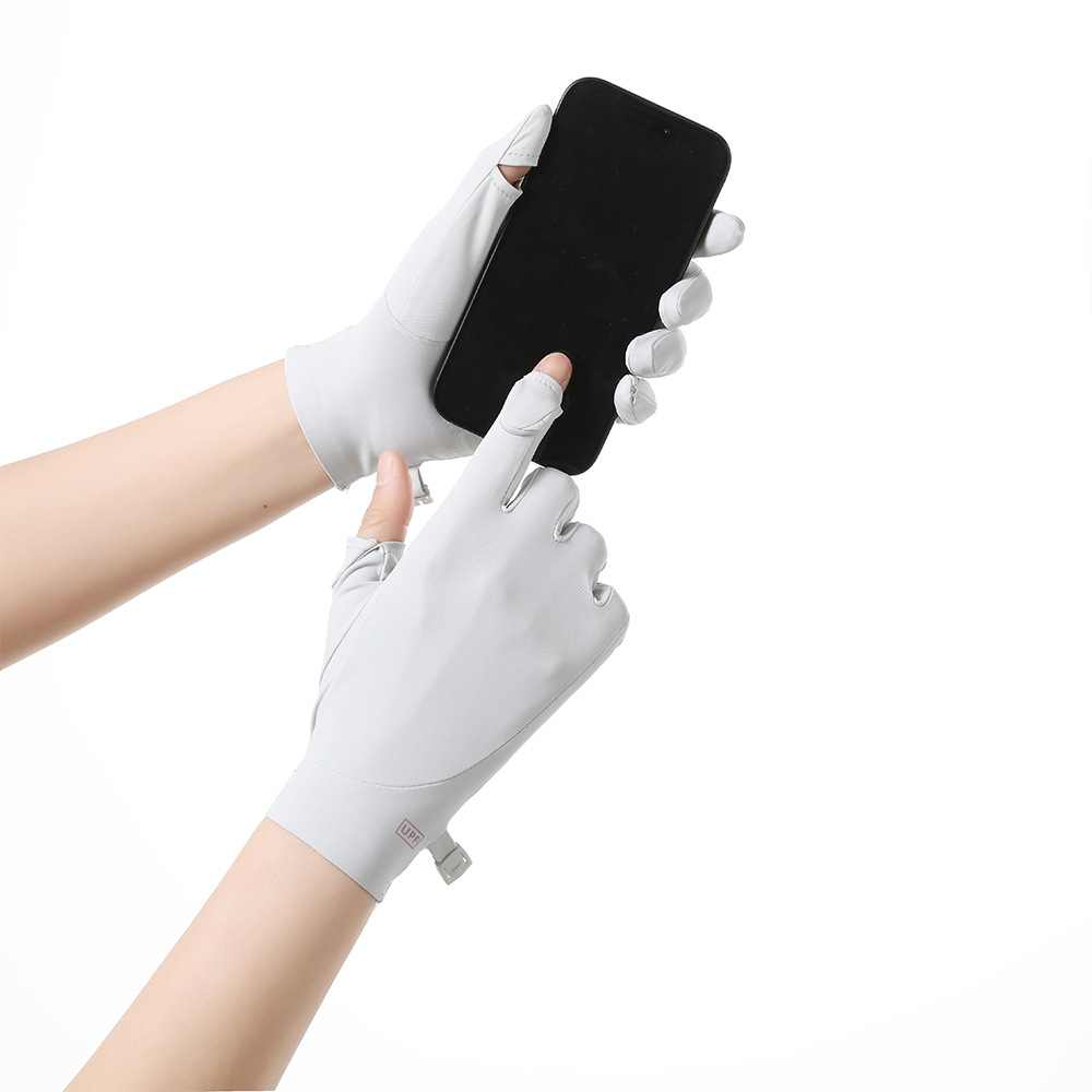 Guantes solares de verano para mujeres secado rápido anti-UV guantes de conducción ligeros y delgados guantes de hielo con dedos transpirables