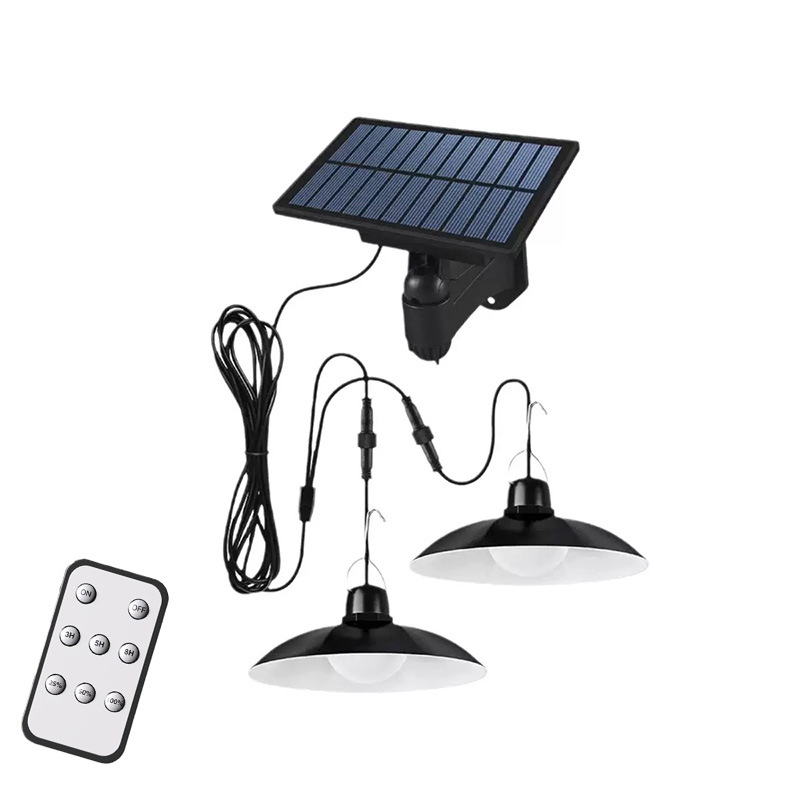 Nuevo tipo de lámpara solar dividida lámpara de iluminación doméstica al aire libre un remolque dos lámpara de iluminación de patio camping al aire libre lámpara de campamento