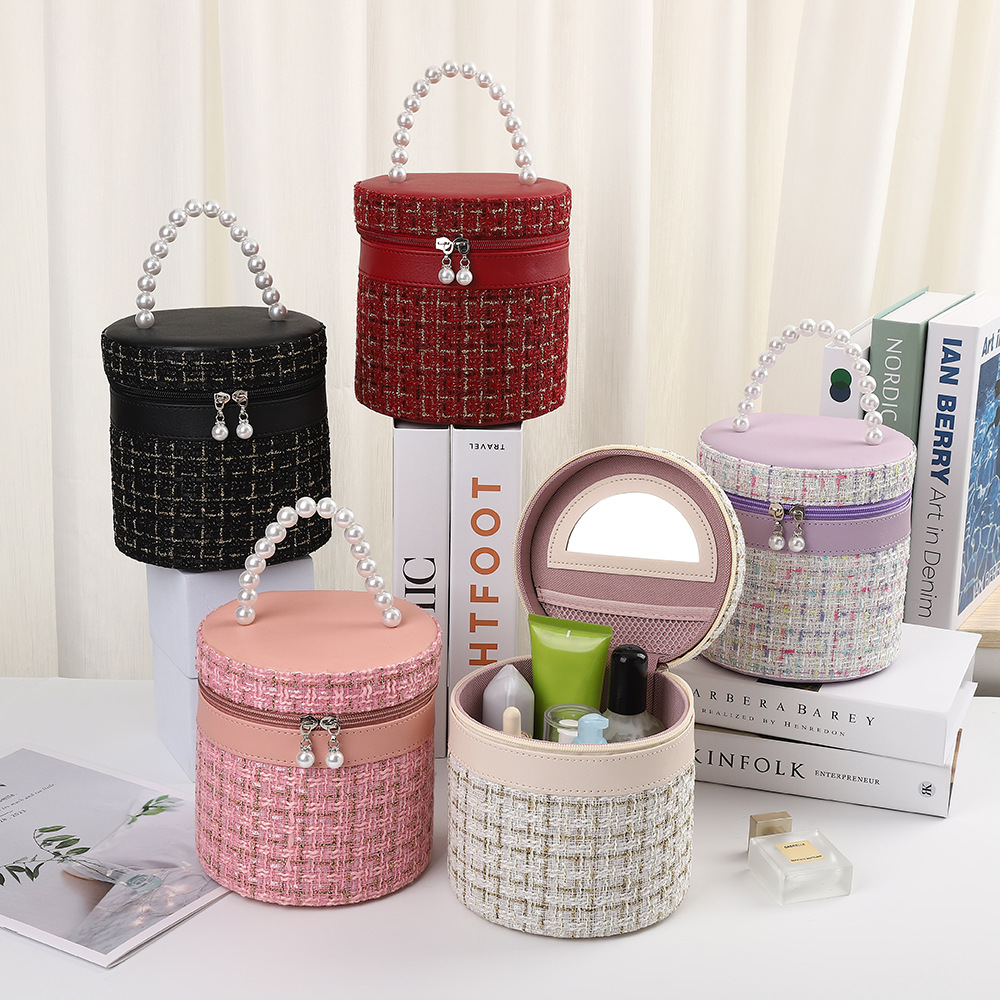 2026 Creative Chanel-Style Cosmetic Case Gift Set Large Capacity Portable Storage Makeup Bag Desktop Dustproof Cosmetic Case