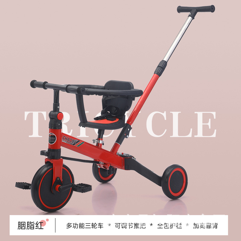 Cinco en uno cochecito bicicleta multifuncional para niños de tres ruedas bicicleta de equilibrio bicicleta nueva bicicleta con cerca