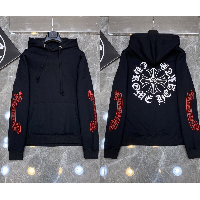 Chrome Heart Hoodie 克罗伈十字架连帽卫衣跨境宽松男女拉链帽衫|undefined