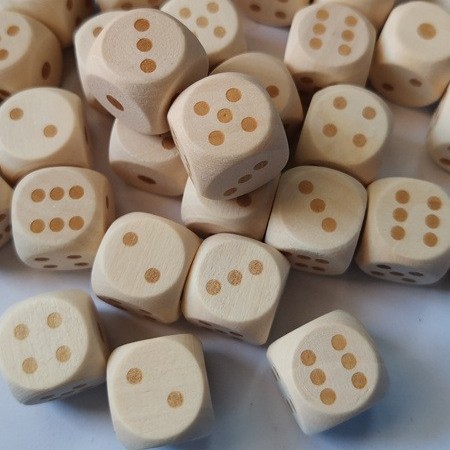 In-Stock Unpainted Dice with Rounded Corners, Lotus Wood Dice, Blank Engraving Dice, Printed Number Dice, Solid Wood
