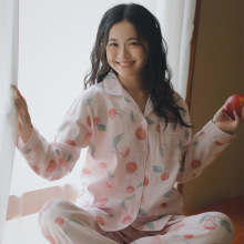 甜桃派69-睡衣女款春秋季秋款秋天纯棉长袖家居服女士大码套装冬
