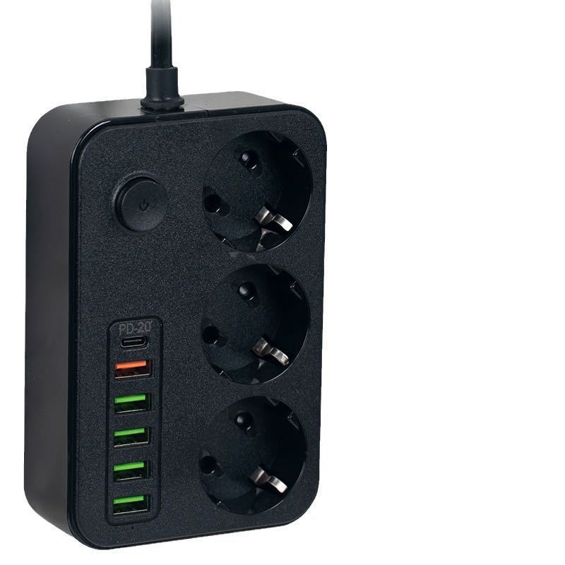 Enchufe de exportación de comercio exterior con USB hogar multi-funcional estándar británico estándar europeo fila enchufe poroso con interruptor socket Placa de cableado