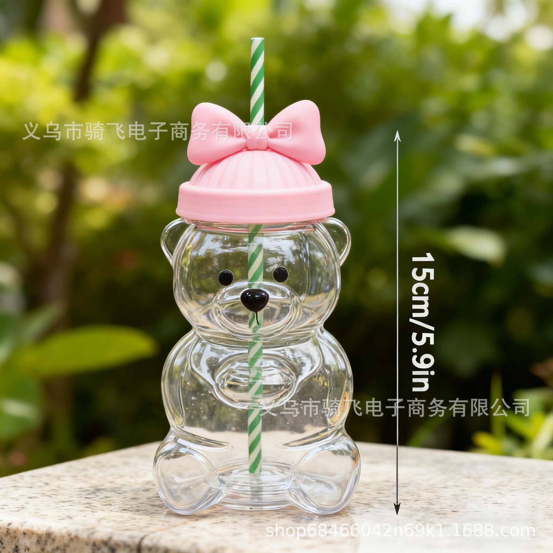 Explosiones transfronterizas 2025 nuevas tazas de paja de oso / lindas tazas de oso / tazas de bebida de jugo doméstico