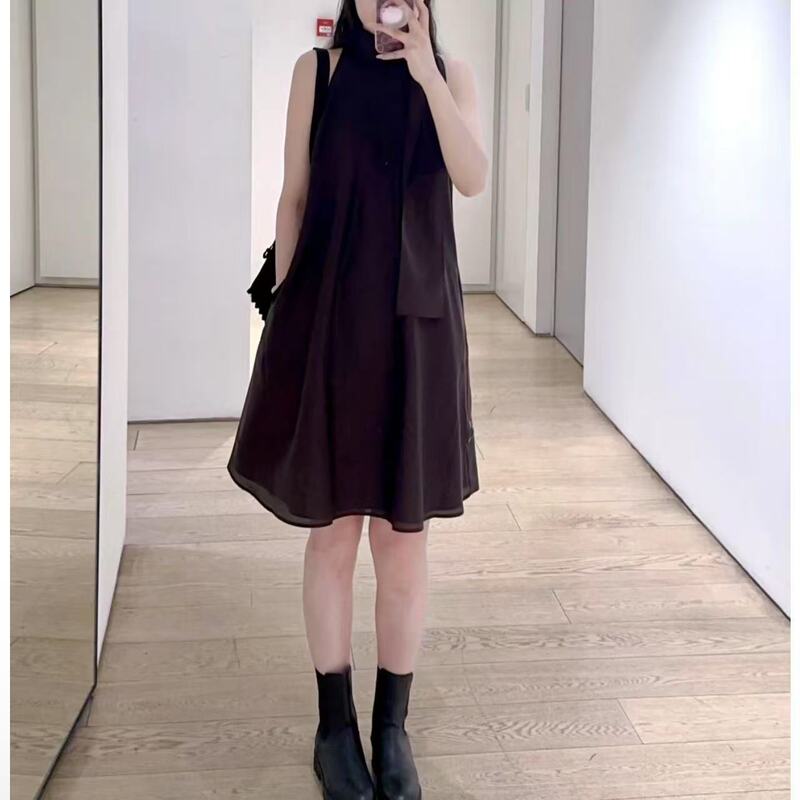 CS Women's Casual Backless Mini dress Green 2025 Summer New 1287788001