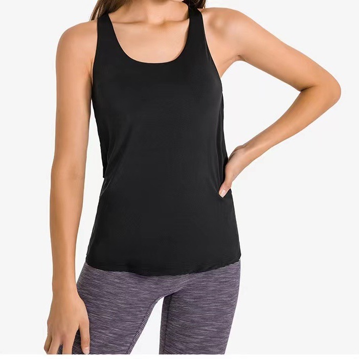 2024年新款交叉背带运动内衣女士二合一瑜伽罩衫百搭含美背运动文