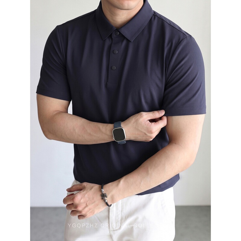 Max Elastic Ice-Feel Fiber Ultra-Comfortable Sports Quick-Drying Short-Sleeved T-Shirt Men's Polo Shirt 2026 New Style Top for Men Max Elastic Ice-Feel Fiber Ultra-Comfortable Sports Quick-Drying Short-Sleeved T-Shirt Men's Polo Shirt 2026 New Style Top for Men