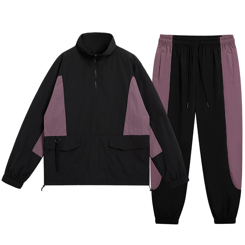 2025 Spring New Shadowless Outdoor Sports Suit Trendy Casual Long Sleeve Jacket Loose Straight Pants