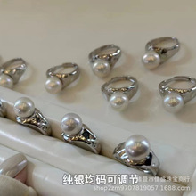 S925����ָ10-11MM��ˮ�����������Ʒ�ʿɵ�����Բǿ��ins�缫��