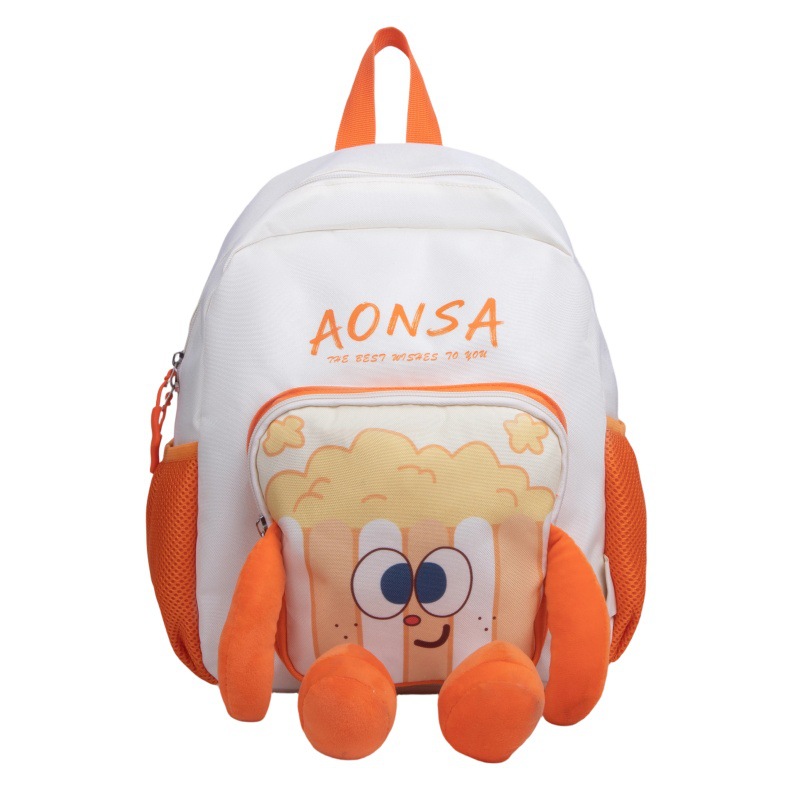 Jardín de infantes mochila de bebé caricatura encantadora queso patatas fritas mochila para niños y niñas nueva mochila infantil transfronteriza