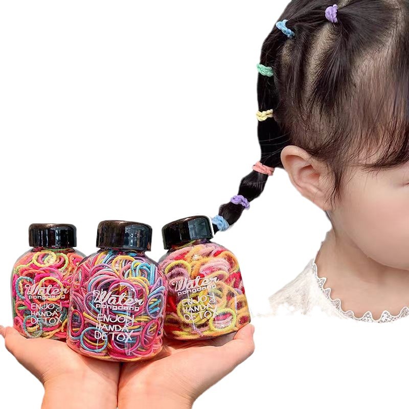 Cintas de goma enlatadas para niños, alta elasticidad no daña cabello de bebé, cabello de pequeña niña, cabello de goma, cabello de cabello