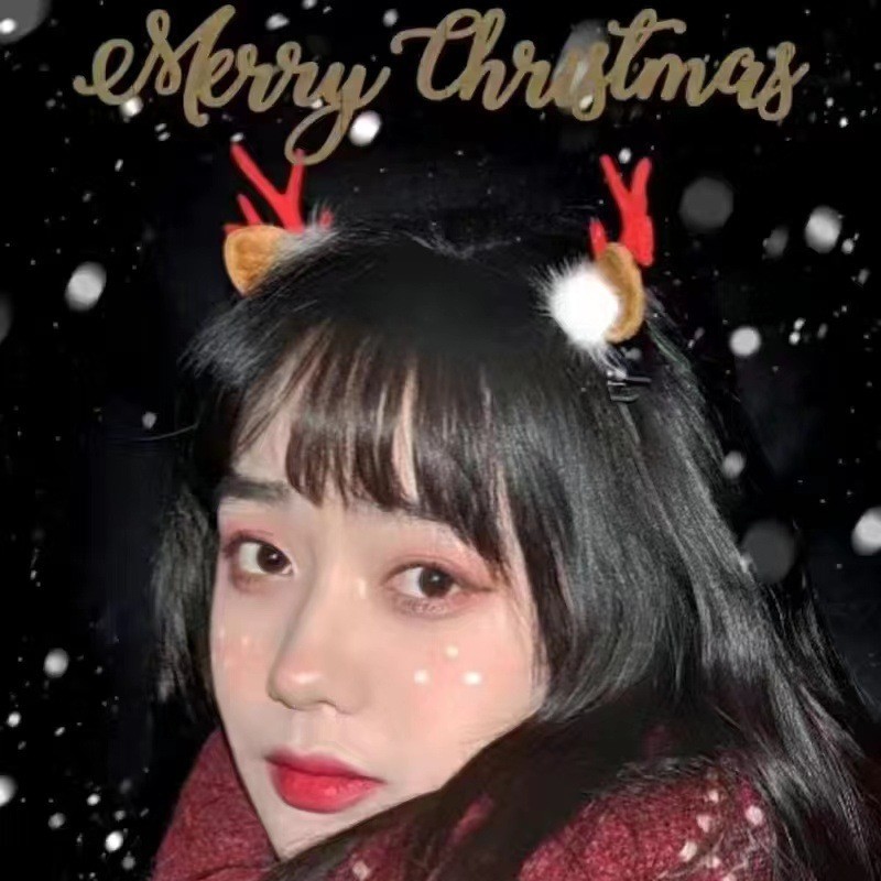 Implante de simulación de cuerno de ciervo de Navidad cuerno de ciervo DIY toque de cabello hecho a mano broche de cabello material accesorios