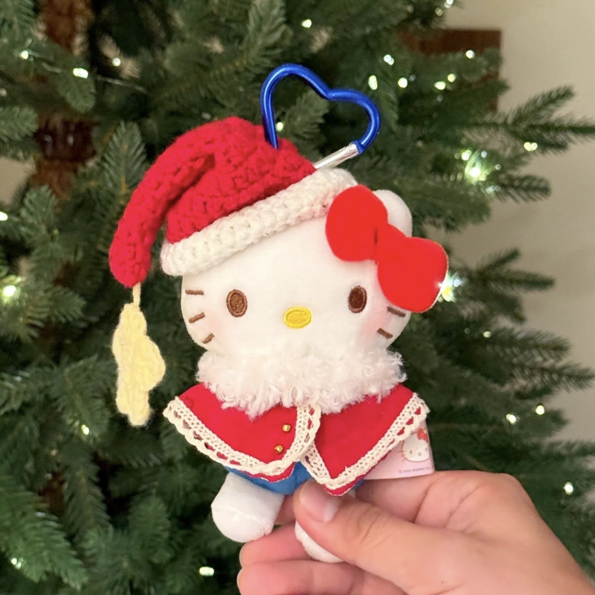 Genuino clásico KT Hello Kitty mochila bolso colgante dibujos animados lindo hellokitty llavero muñeca de felpa mujer