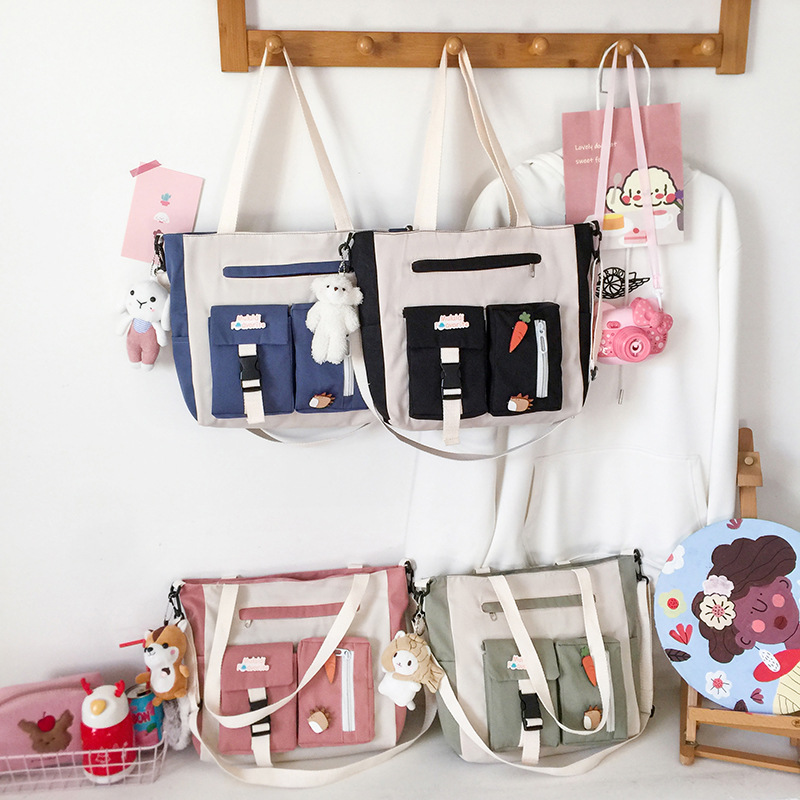 new pattern ins solar system canvas Bag student Fashion bags High-capacity Harajuku Ulzzang Single shoulder diagonal span