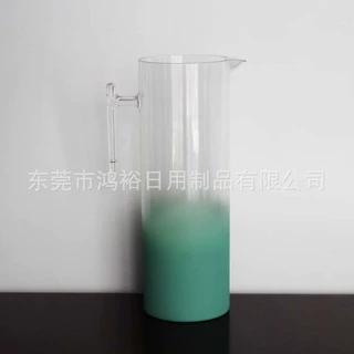 2L手柄塑料壶定制1204塑胶壶PS塑料果汁壶直筒塑料尖嘴壶
