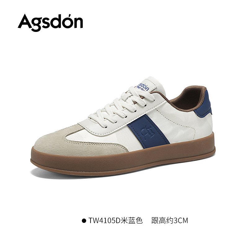 Zapatos de primavera para hombre, zapatos de entrenamiento alemán de suela gruesa de cuero 2025 nuevo estilo verano transpirable seda de hielo retro deportes y zapatillas de deporte de ocio de moda