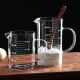 High Borosilicate High Temperature Resistant Transparent Glass Measuring Cup with Scale Household High Temperature Resistant Thickened Large Capacity Milk Measuring Cup