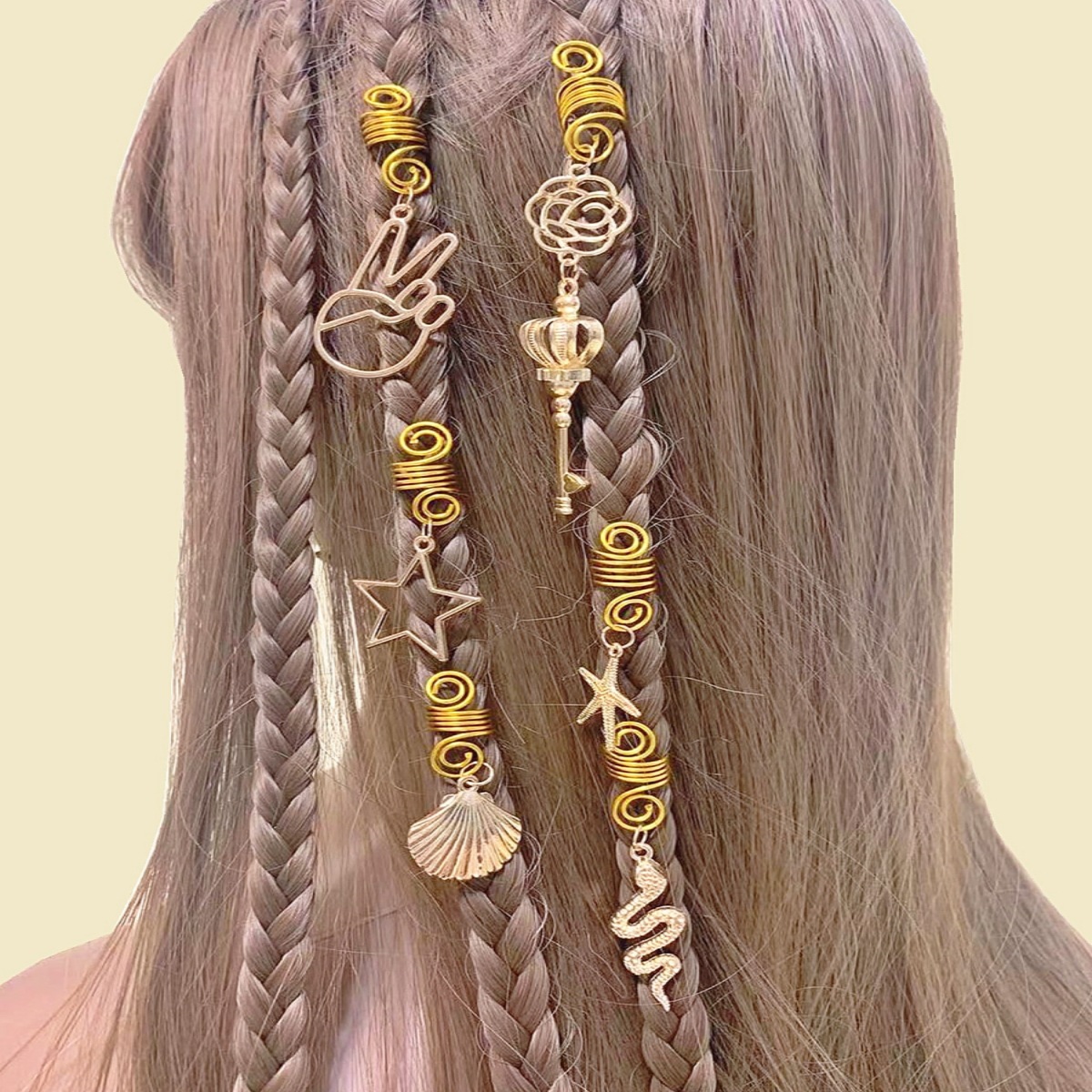 Moda europea y americana accesorios para el cabello estilo étnico espiral horquilla anillo de pelo updo serpiente accesorios para el cabello sucio trenza hebilla de pelo personalizado hebilla tocado