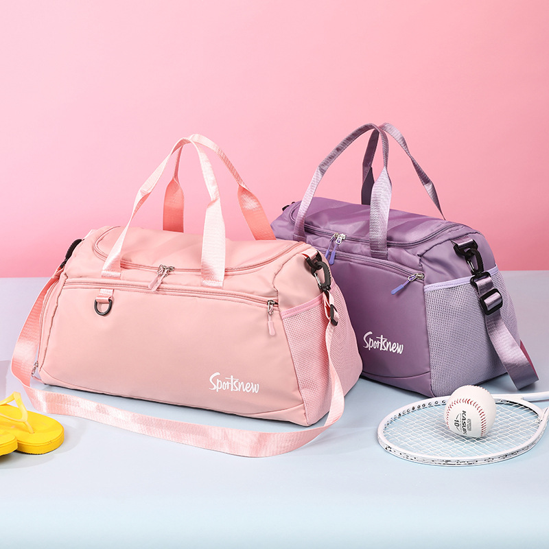 Bolsa de viaje portátil de gran capacidad bolsa de equipaje impermeable bolsa de fitness para hombres y mujeres de separación húmeda y seca bolsa de deporte multifuncional