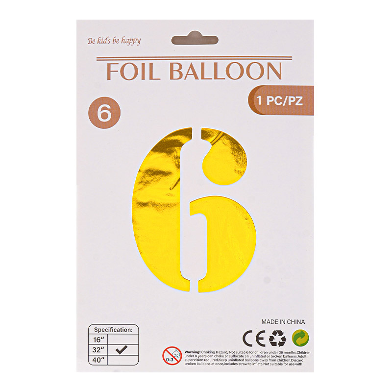 32 pulgadas Tarjeta de papel digital OPP globo de embalaje independiente fiesta de cumpleaños ambiente decorativo globo