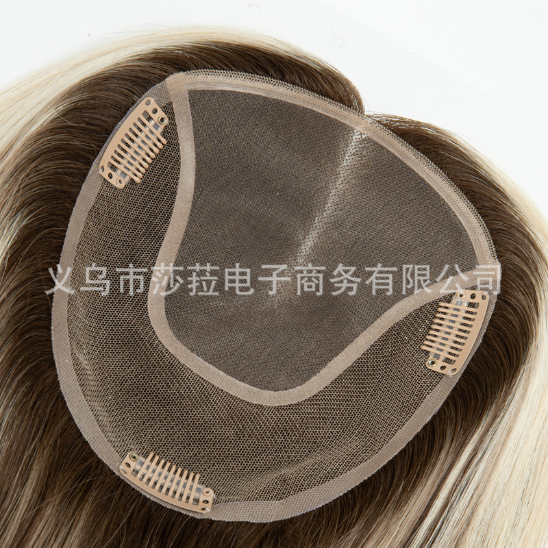 跨境手勾女长发仿真头皮真人发 中分直发轻薄自然全头套厂家批发|undefined