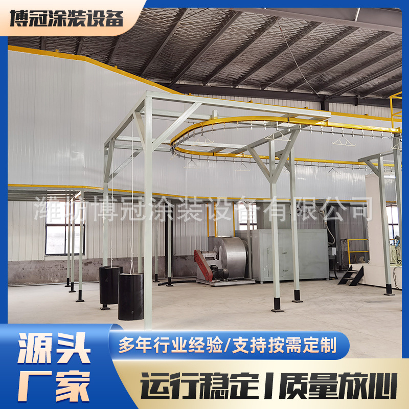 大旋风涂装设备 全自动喷房喷涂线设备 PP板大旋风喷房 塑料喷粉