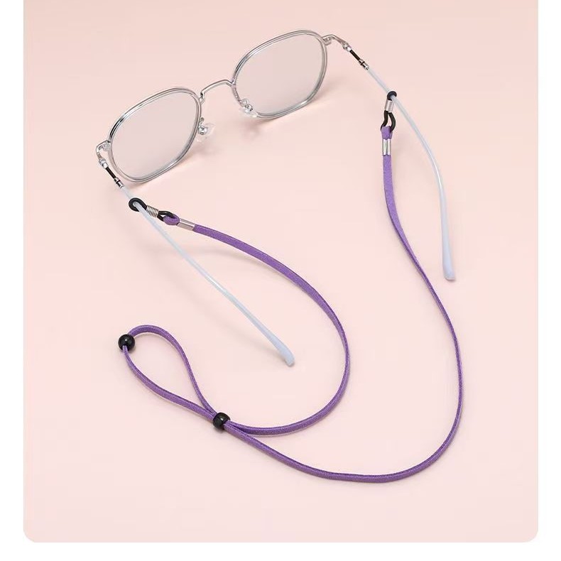 Cross-Border Hot-Selling Sports Anti-Slip Glasses Strap, Suede Cord, Adjustable, Suitable for Students, Basketball Anti-Slip Ear Hook