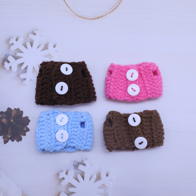 10cm Doll Clothes Shirley Rose Cotton Doll Plush Pendant Crochet Sweater DIY Handmade Accessories