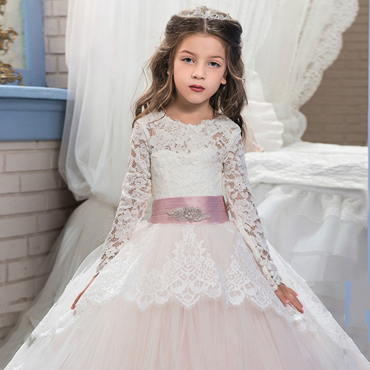 Mother & Kids Evening Gowns For Girls Toddler Girls Clothing Train Tulle Skirts For Kids Ages 3-7 Birthday Parties 【Pre-sale | Ships In 15 Days】_voghion.com