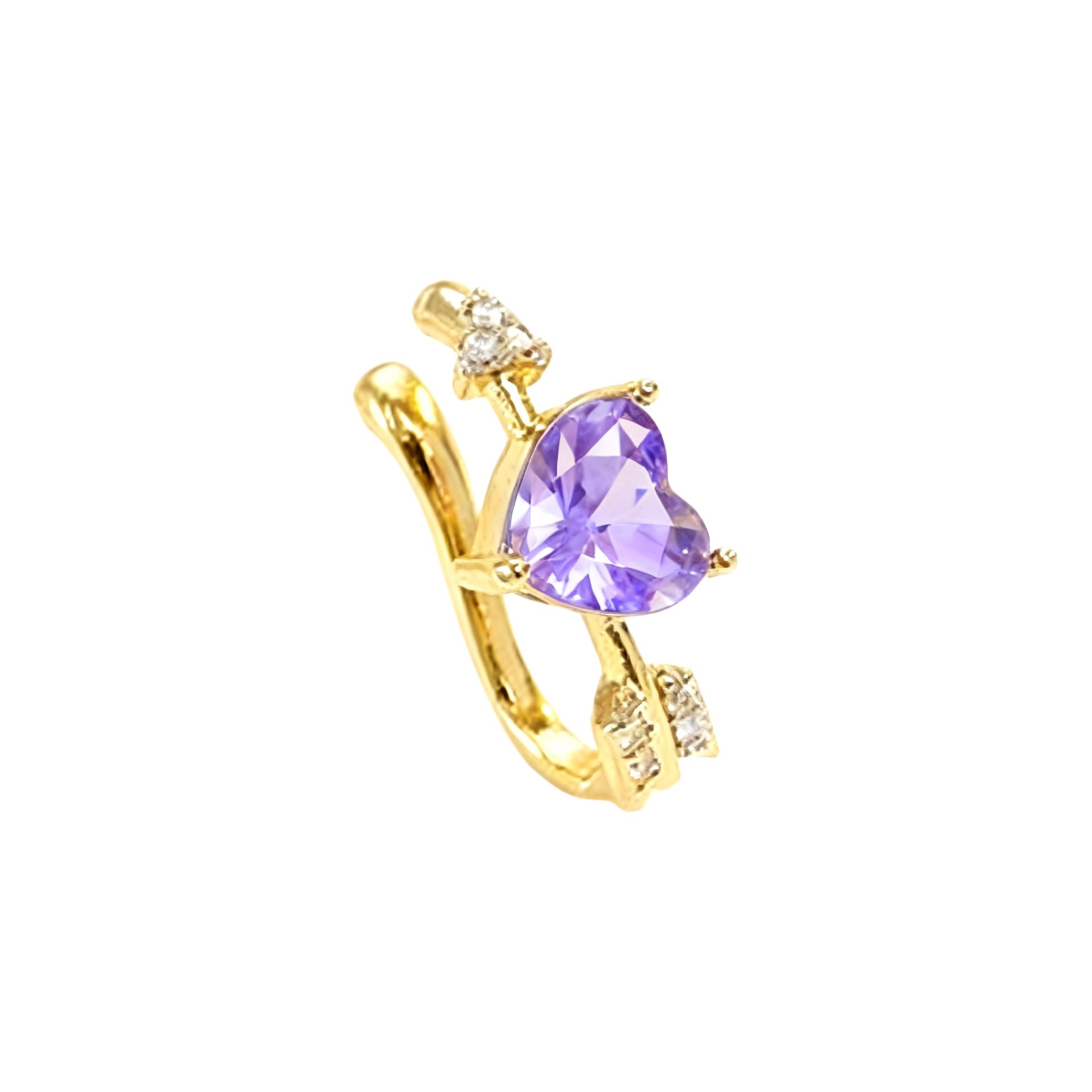 Nuevo Cupido flecha de orejas clip de hueso una flecha perforante flash taladro sin agujero de orejas clip de orejas ins aire aretes dulces image 10