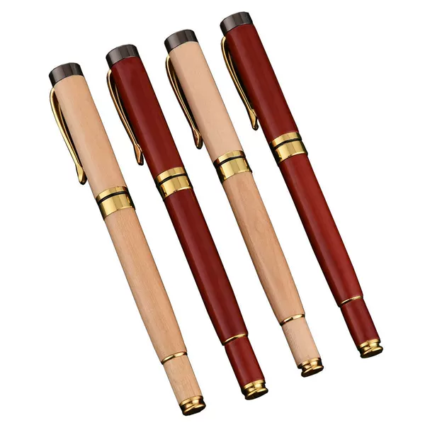Retro red wood pen writing smooth and smooth wooden pen enterprise company gives wooden signature pen in stock wholesale