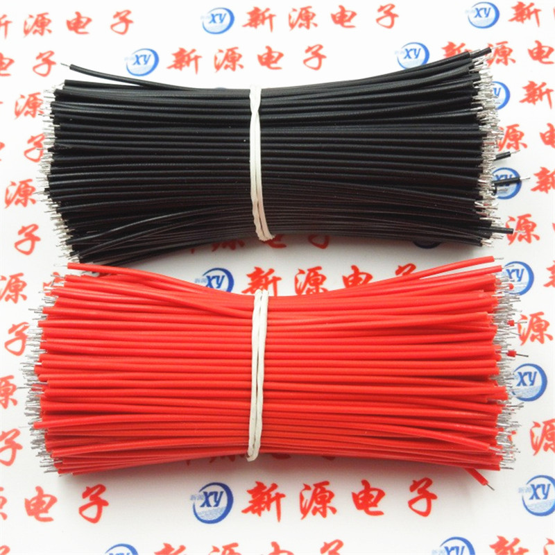 线仔 线径1.5mm 10CM 红黑色 导线 电子线 连接线 双头镀锡 24AWG