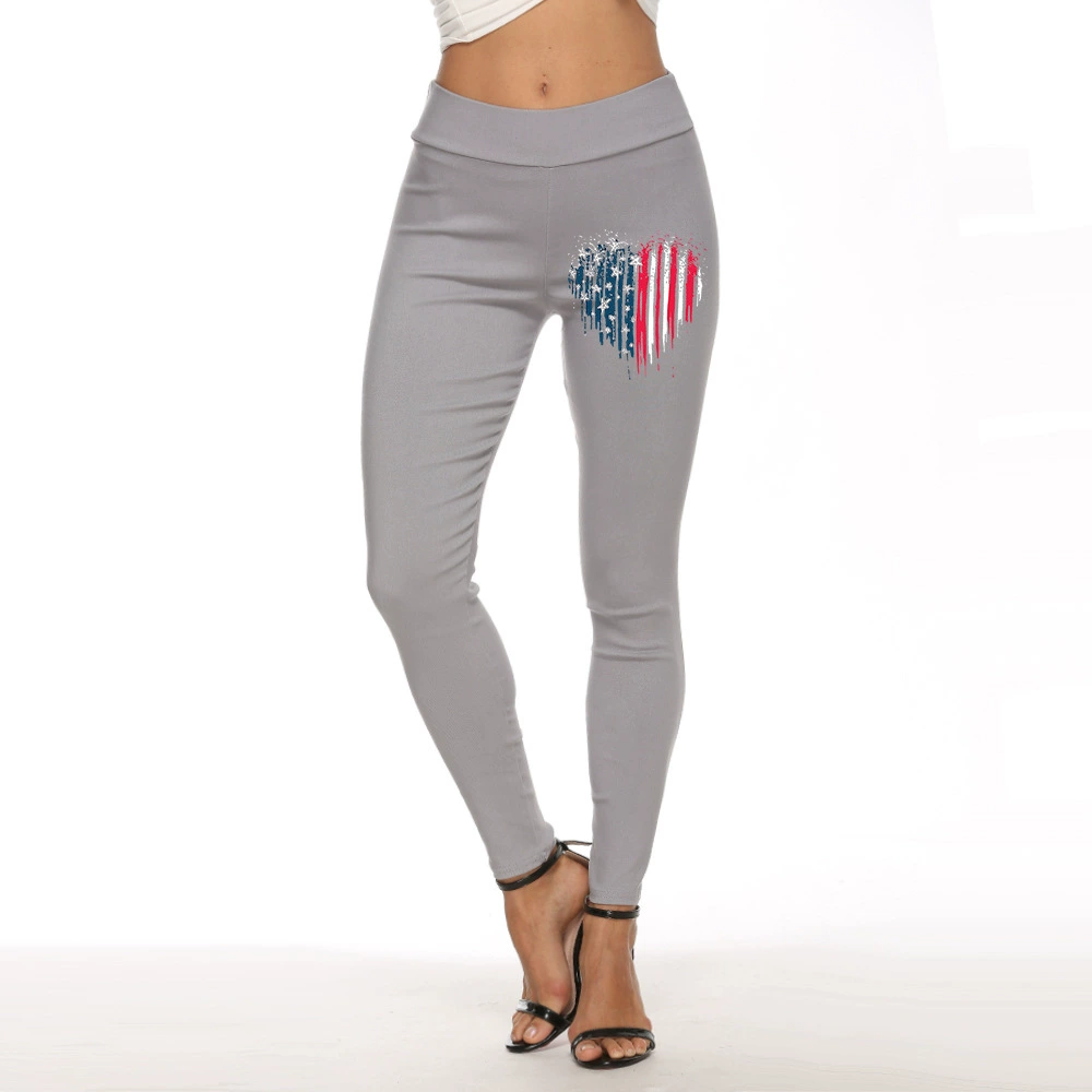 Ins ветер с принтом взрывные повседневные брюки женские трансграничные европейские и американские сексуальные сумки с высокой талией LGS145-253