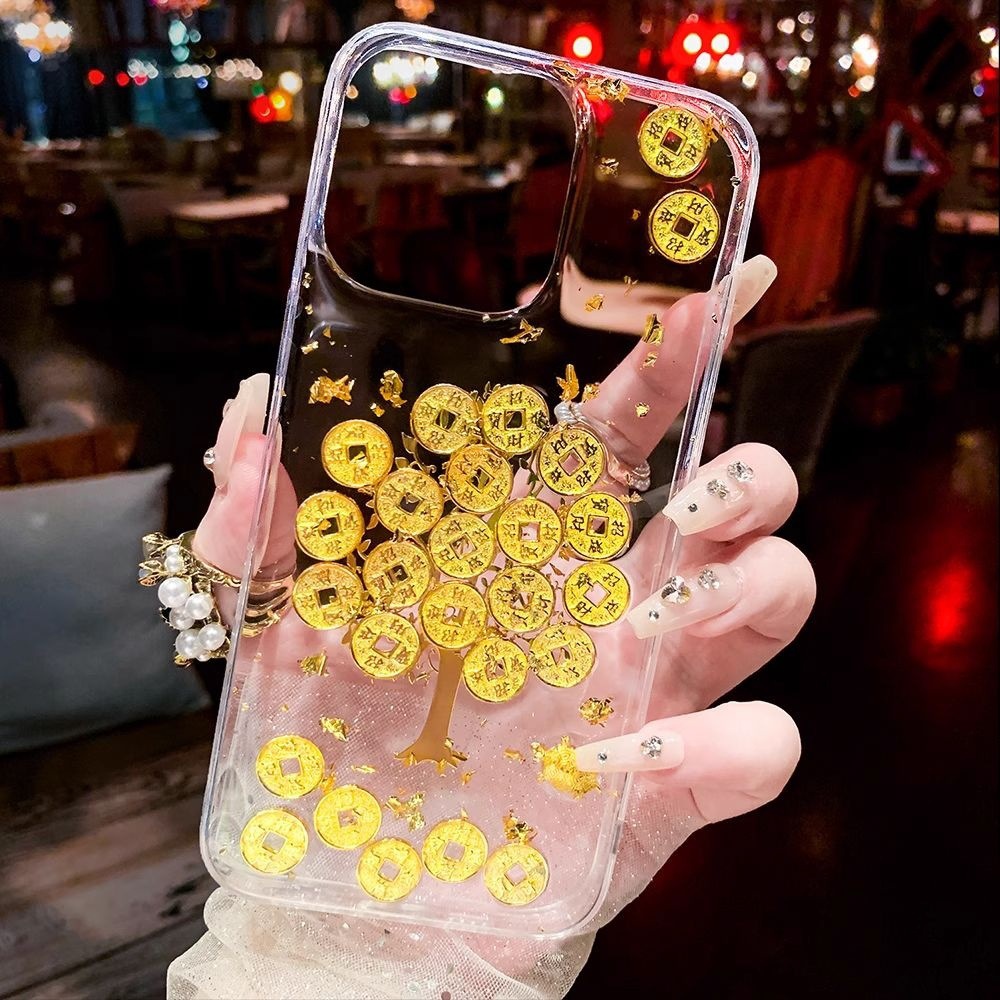 Money Tree Suitable for Iphone16 Apple 17 Mobile Phone Case 14/15Promax Attract Wealth 13Plus Anti-Fall X