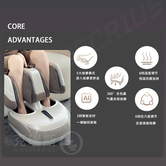 Split Foot Therapy Machine Household Automatic Foot Acupoint Kneading Massager Foot and Leg Heating Massager