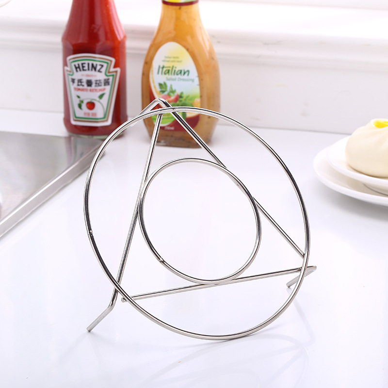 Fábrica directa 201 no magnético de acero inoxidable vapor de cocina aparatos de cocina engrosar el marco de vapor de tres patas olla de presión de vapor