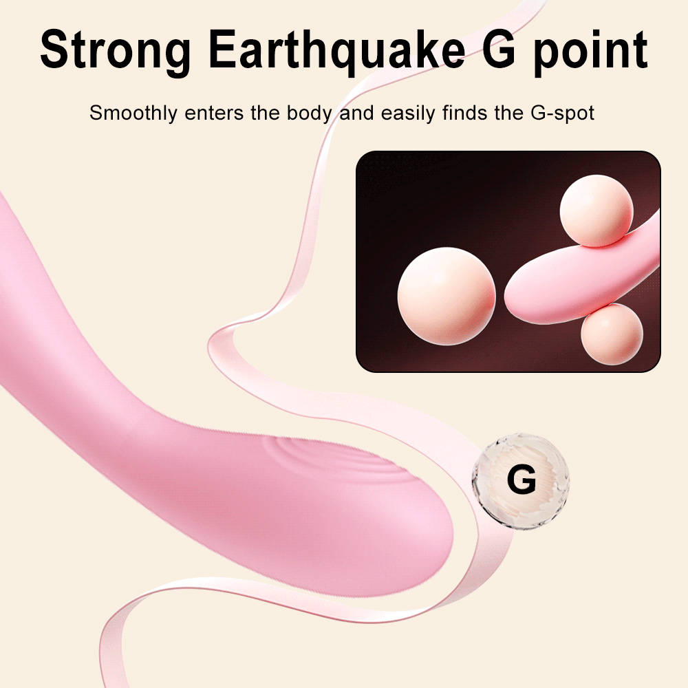 G-Spot Stimulation Pen Vibrator, Silicone Curved Tip, Button Control, Pink — detail image 4