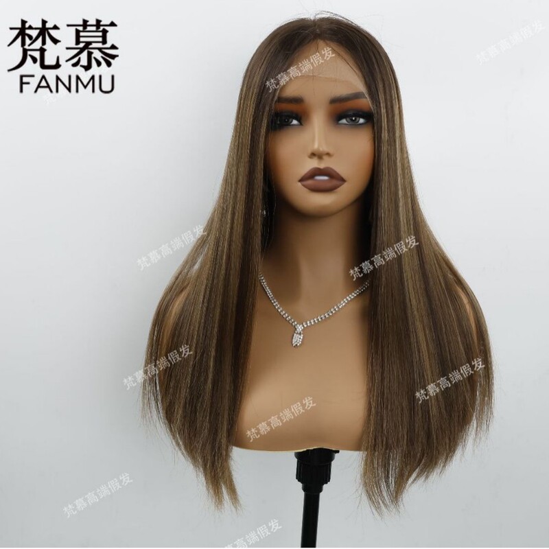 In-Stock Ready-To-Ship Foreign Trade Orders High-End Jewish Hair, Highlighted Full Real Human Hair, European and American Caucasian Hair, Braided Hair