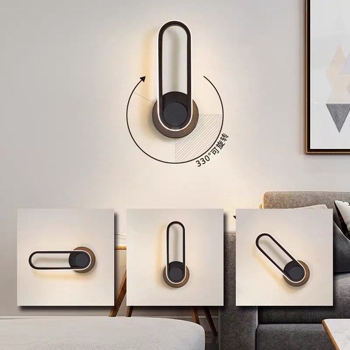 Creative wall lamp bedroom simple modern bedside lamp Nordic personality led stair aisle background wall decoration lamp