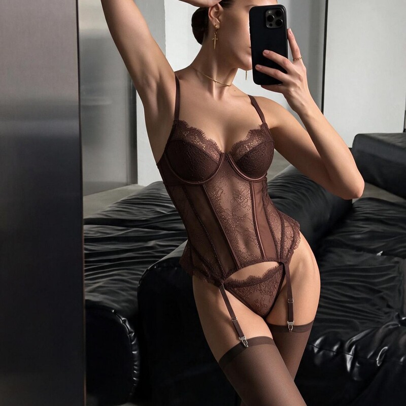 2026 Amazon's hot new product: comfortable eyelash lace sheer mesh sexy shaping lingerie set for women 2026 Amazon's hot new product: comfortable eyelash lace sheer mesh sexy shaping lingerie set for women